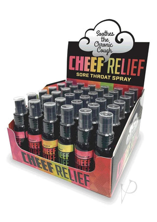 Cheef Relief Soothing Throat Spray (36 Per Display) - Assorted Flavors