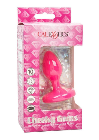 Cheeky Gems Rechargeable Silicone Vibrating Probe - Pink - Medium