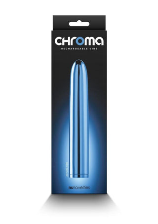 Chroma Classic Rechargeable Vibrator - Blue - 7in