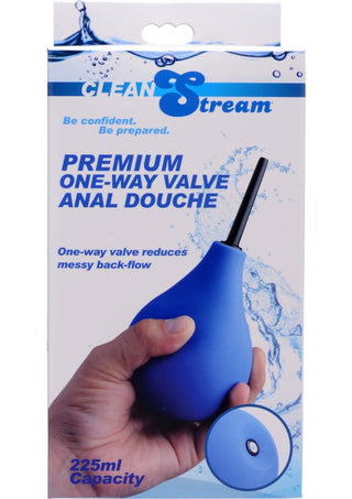 Cleanstream Premium One-Way Valve Anal Douche - Blue