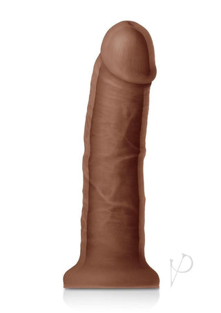 Colours Dual Density Girth Silicone Dildo - Chocolate - 7in