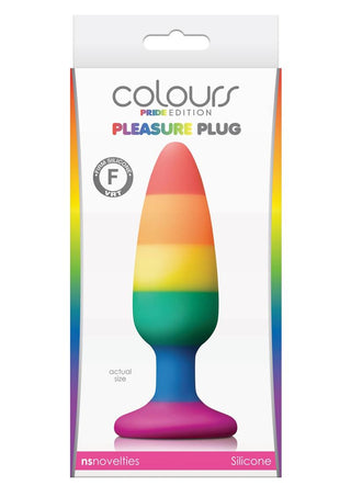 Colours Pleasure Pride Editon Silicone Butt Plug - Multicolor/Rainbow - Medium