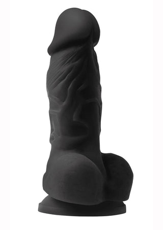 Colours Pleasure Silicone Dildo - Black - 4in