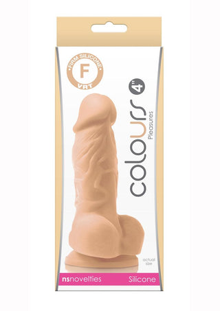 Colours Pleasures Silicone Dildo - Vanilla/White - 4in