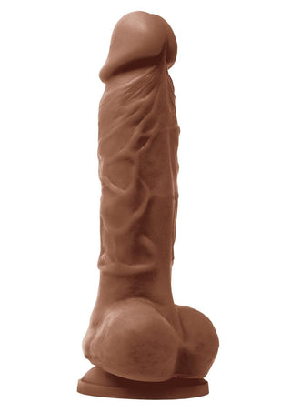 Colours Pleasures Silicone Dildo - Brown/Caramel - 5in