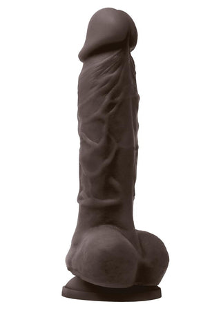 Colours Pleasures Silicone Dildo - Brown/Chocolate - 5in