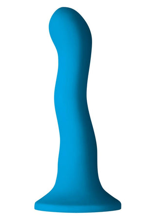 Colours Wave Silicone Dildo - Blue/White - 6in