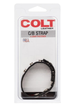 Colt Leather C/B Strap Adjustable 5 Snap Cock Ring - Black