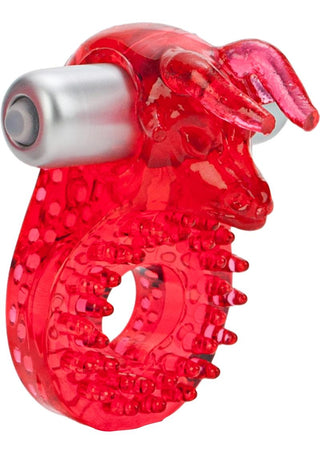 Couples Raging Bull Vibrating Cock Ring - Red