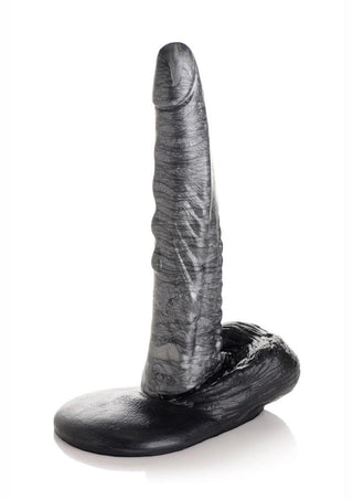 Creature Cocks The Gargoyle Rock Hard Silicone Dildo - Black/Silver - 9.3in