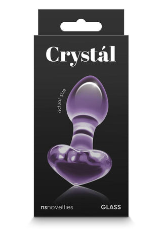 Crystal Premium Glass Heart Probe - Purple