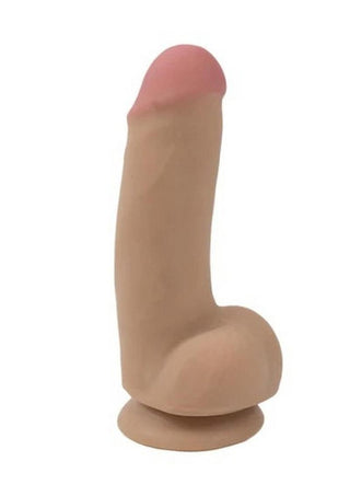 Cyberskin Real Man Wide Load Dildo - Flesh/Vanilla - 7in