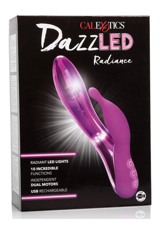 Dazzled Radiance Led Lights USB Rechargeable Vibrator Waterproof Metallic - Pink - 5in