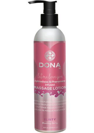 DONA Aphrodisiac and Pheromone Infused Massage Lotion Flirty Blushing Berry - 8oz