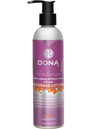 DONA Aphrodisiac and Pheromone Infused Massage Lotion Sassy Tropical Tease - 8oz