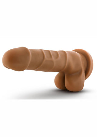 Dr. Skin Basic 7 Dildo with Balls - Brown/Caramel - 7.75in