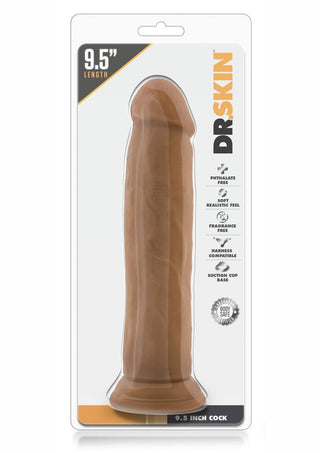 Dr. Skin Cock Dildo - Brown/Caramel - 9.5in