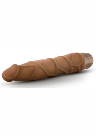 Dr. Skin Cock Vibe 1 Vibrating Dildo - Brown/Caramel - 9in