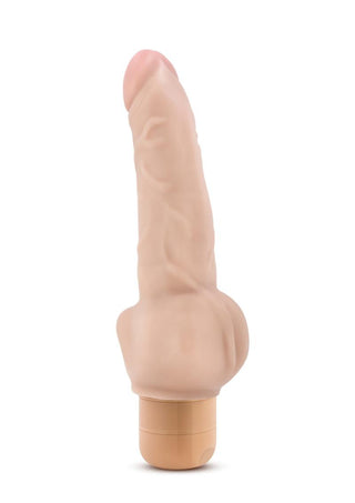 Dr. Skin Cock Vibe 12 Vibrating Dildo - Flesh/Vanilla - 8in