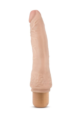 Dr. Skin Cock Vibe 7 Vibrating Dildo - Flesh/Vanilla - 8.5in