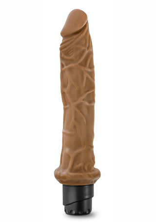 Dr. Skin Cock Vibe 8 Vibrating Dildo - Brown/Caramel - 9.75in