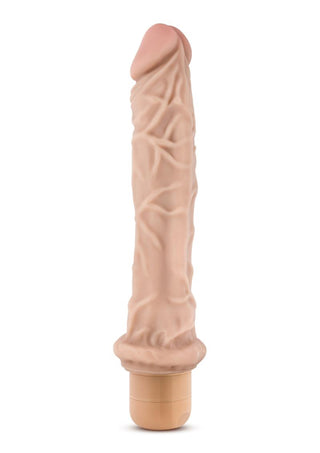 Dr. Skin Cock Vibe 8 Vibrating Dildo - Flesh/Vanilla - 9.75in