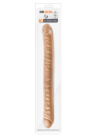 Dr. Skin Double Dildo - Brown/Caramel - 18in