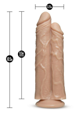 Dr. Skin Double Trouble Dual Penetrating Dildo with Suction Cup