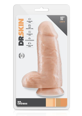 Dr. Skin Dr. Chubbs Dildo - Flesh/Vanilla - 10in