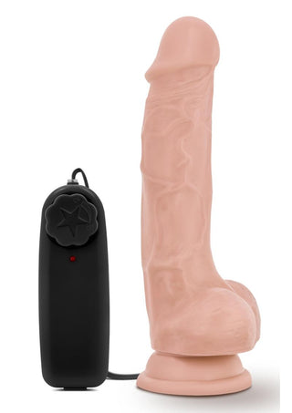 Dr. Skin Dr. Tim Vibrating Dildo with Remote Control - Flesh/Vanilla - 7.5in