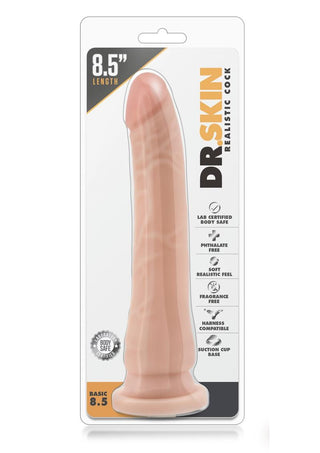 Dr. Skin Realistic Cock Basic 8.5 Dildo - Vanilla - 8.5in