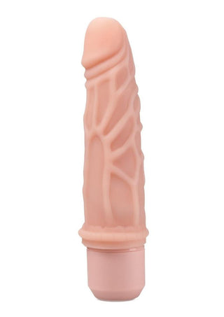 Dr. Skin Silicone Dr. Robert Vibrating Dildo - Vanilla - 7in