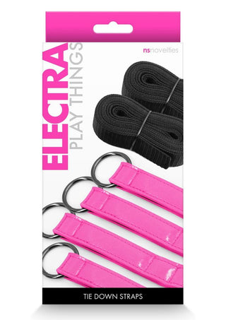 Electra Play Things Pu Leather Bed Restraint Straps - Pink