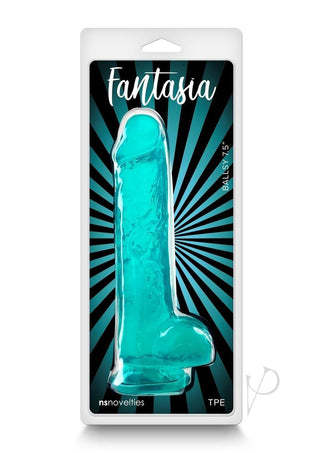 Fantasia Ballsy Dildo - Teal - 4.5in