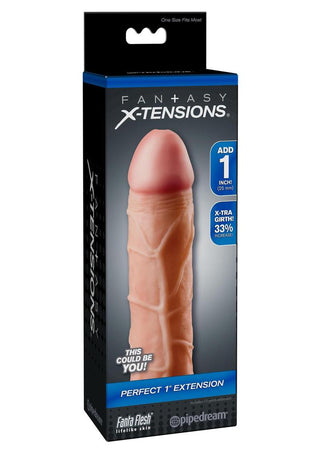 Fantasy X-Tensions Perfect 1in Extension Sleeve - Flesh - 7in