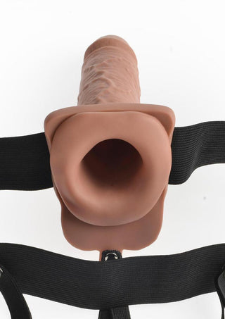 Fetish Fantasy Series Hollow Rechargeable Strap-On Dildo with Balls and Harness with Remote Control