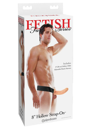 Fetish Fantasy Series Hollow Strap-On Dildo and Adjustable Harness - Flesh/Vanilla - 8in