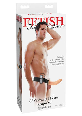 Fetish Fantasy Vibrating Hollow Strap-On - Flesh - 8in