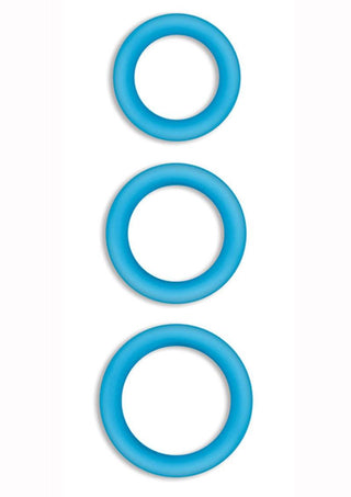 Firefly Halo Small Silicone Cock Ring - Blue/Glow In The Dark - Small