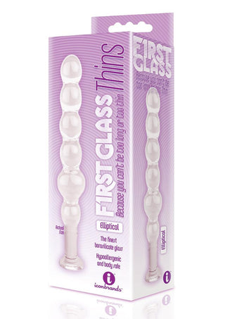 First Glass Thins Elliptical Glass Plug - Clear