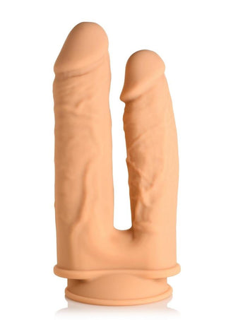 Fleshstixxx Silicone Double Dildo - Caramel