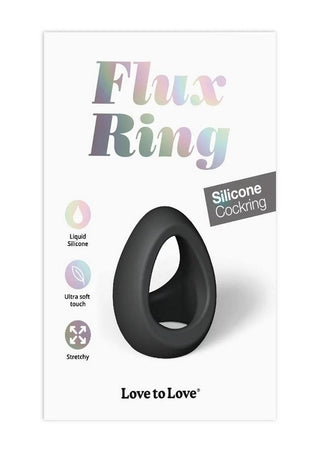 Flux Ring Silicone Cock Ring - Black/Black Onyx