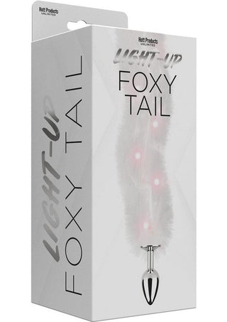 Foxy Tail Silicone Butt Plug - White