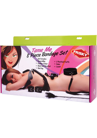 Frisky Tame Me 8 Piece Beginner Bondage - Black - Set