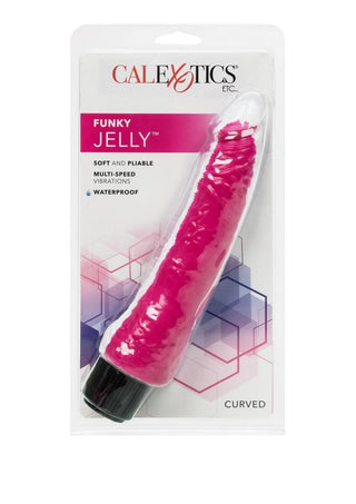 Funky Jelly Curved Vibrator - Multicolor