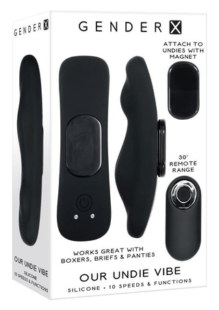 Gender X Our Undie Vibe Rechargeable Silicone Panty Vibe with Remote Control - Black