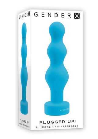 Gender X Plugged Up Rechargeable Silicone Anal Beads - Blue