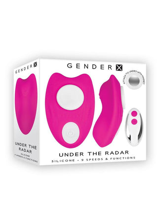 Gender X Under The Radar Rechargeable Silicone Panty Vibe with Remote Control - Pink