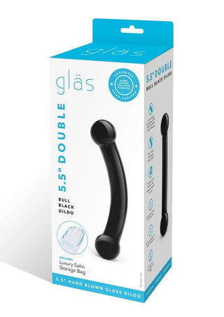 Glas Double Bull Black Dildo - Black