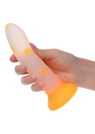 Glow Stick Mushroom Silicone Glow In The Dark Dildo with Suction Base